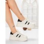 Pantofi Sport Dama din piele naturala P58023 WHITE-BLACK | BERLINER