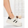 Pantofi Sport Dama din piele naturala P58023 WHITE-BLACK | BERLINER
