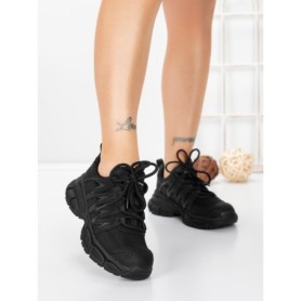Pantofi Sport Dama din piele naturala 2382-1 BLACK | FRANCO GERARDO