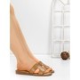 Papuci Dama cu Talpa Joasa 5PT20 BEIGE | MEI