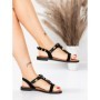 Sandale Dama cu Talpa Joasa 5WH70 BLACK | MEI