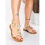 Sandale Dama cu Talpa Joasa 5WH70 BEIGE | MEI