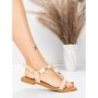 Sandale Dama cu Talpa Joasa 5WH70 BEIGE | MEI