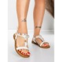 Sandale Dama cu Talpa Joasa 5WH70 WHITE | MEI