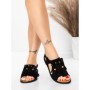 Sandale Dama cu Talpa Joasa 5WH71 BLACK | MEI