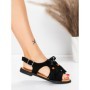 Sandale Dama cu Talpa Joasa 5WH71 BLACK | MEI