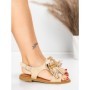 Sandale Dama cu Talpa Joasa 5WH71 BEIGE | MEI