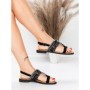 Sandale Dama cu Talpa Joasa 5WH72 BLACK | MEI