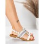 Sandale Dama cu Talpa Joasa 5WH72 WHITE | MEI