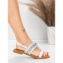 Sandale Dama cu Talpa Joasa 5WH72 WHITE | MEI