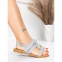 Sandale Dama cu Talpa Joasa 5WH72 LIGHT BLUE | MEI