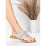 Sandale Dama cu Talpa Joasa 5WH72 LIGHT BLUE | MEI