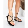 Sandale Dama cu Talpa Joasa 5WH73 BLACK | MEI