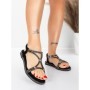 Sandale Dama cu Talpa Joasa 5WH73 BLACK | MEI