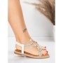 Sandale Dama cu Talpa Joasa 5WH73 WHITE | MEI