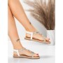 Sandale Dama cu Talpa Joasa 5WH73 WHITE | MEI