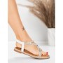 Sandale Dama cu Talpa Joasa 5WH73 WHITE | MEI
