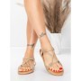 Sandale Dama cu Talpa Joasa 5WH73 BEIGE | MEI
