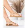Sandale Dama cu Talpa Joasa 5WH73 BEIGE | MEI