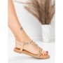 Sandale Dama cu Talpa Joasa 5WH73 BEIGE | MEI