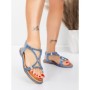 Sandale Dama cu Talpa Joasa 5WH73 BLUE | MEI