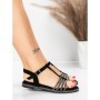 Sandale Dama cu Talpa Joasa 5WH75 BLACK | MEI