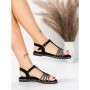 Sandale Dama cu Talpa Joasa 5WH75 BLACK | MEI