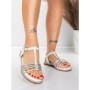 Sandale Dama cu Talpa Joasa 5WH75 WHITE | MEI