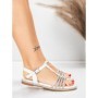 Sandale Dama cu Talpa Joasa 5WH75 WHITE | MEI