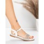 Sandale Dama cu Talpa Joasa 5WH75 WHITE | MEI