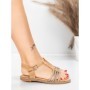 Sandale Dama cu Talpa Joasa 5WH75 BEIGE | MEI