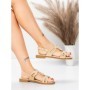 Sandale Dama cu Talpa Joasa 5WH76 BEIGE | MEI