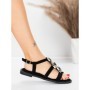 Sandale Dama cu Talpa Joasa 5WH77 BLACK | MEI