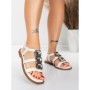 Sandale Dama cu Talpa Joasa 5WH77 WHITE | MEI