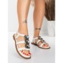 Sandale Dama cu Talpa Joasa 5WH77 WHITE | MEI