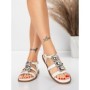 Sandale Dama cu Talpa Joasa 5WH77 WHITE | MEI