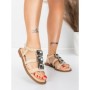 Sandale Dama cu Talpa Joasa 5WH77 BEIGE | MEI