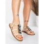 Sandale Dama cu Talpa Joasa 5WH77 BEIGE | MEI