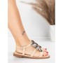 Sandale Dama cu Talpa Joasa 5WH77 BEIGE | MEI