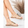 Sandale Dama cu Talpa Joasa 5WH77 BEIGE | MEI