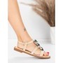 Sandale Dama cu Talpa Joasa 5WH77 BEIGE | MEI