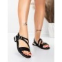 Sandale Dama cu Talpa Joasa 5GS70 BLACK | MEI