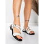 Sandale Dama cu Talpa Joasa 5GS70 WHITE | MEI