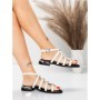 Sandale Dama cu Talpa Joasa 5GS71 WHITE | MEI