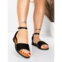 Sandale Dama cu Talpa Joasa 5PT22 BLACK | MEI