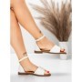 Sandale Dama cu Talpa Joasa 5PT22 WHITE | MEI