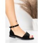 Sandale Dama cu Talpa Joasa 5PT25 BLACK | MEI
