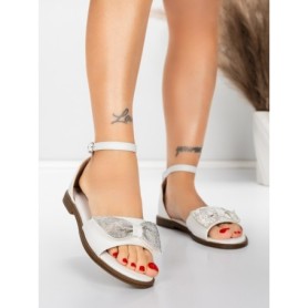 Sandale Dama cu Talpa Joasa 5PT25 WHITE | MEI