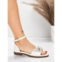 Sandale Dama cu Talpa Joasa 5PT25 WHITE | MEI