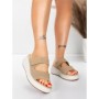 Papuci Dama cu Platforma 5GS35 BEIGE | MEI